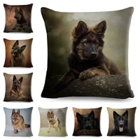 german shepherd dog cushion cover for sofa home chidren room decor pet animal pillowcase 4545cm polyester pillow case cojines