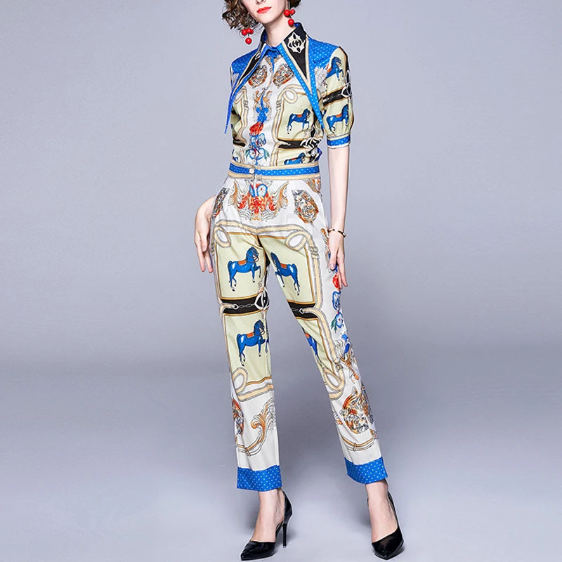 Zpqowv летний дизайнерский подиумный комплект из двух предметов для женщин