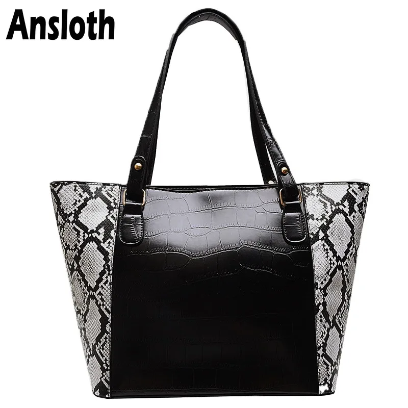 Ansloth с отделкой поверхности в стиле &quotкаменная кожа Сумки из натуральной кожи