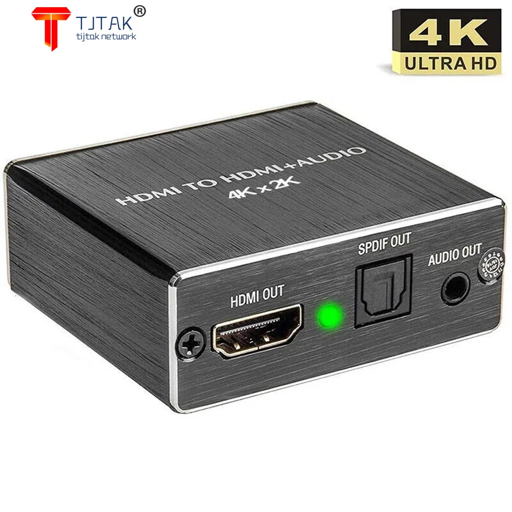 

HDMI Conversor de Extrator de Audio Estereo HDMI Para HDMI Optico Toslink SPDIF + 3.5mm HDMI Adaptador de Divisor de Audio Optic