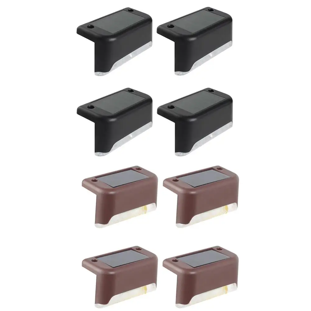 

4/12pcs Solar Deck Lights Waterproof LED Lamps for Outdoor Pathway Stair Step Fence Energy Saving and Environmental Protection