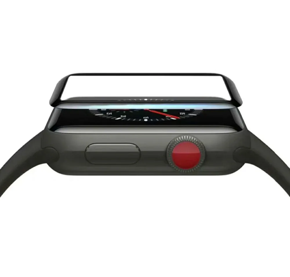 Изогнутый защитный экран из закаленного стекла 3D для Apple Watch 5 4 3 2 1 Защита экрана