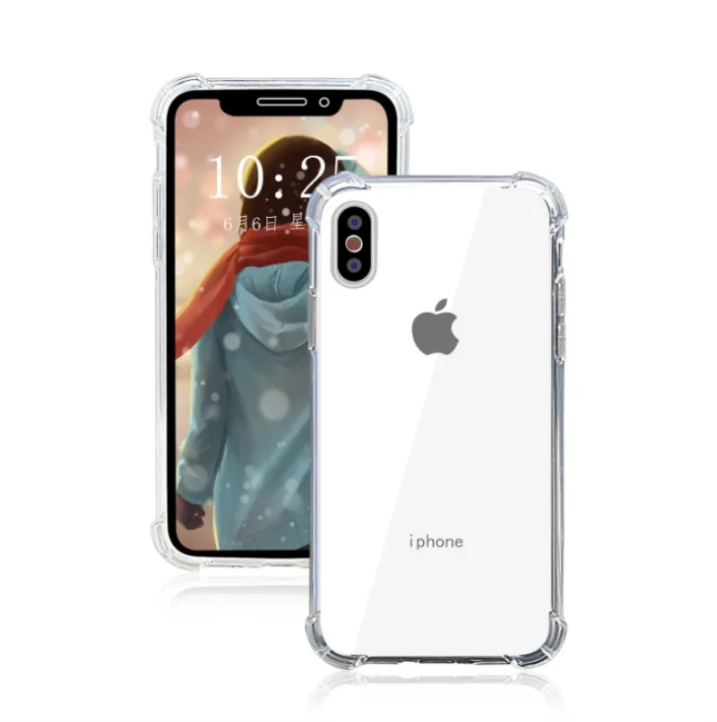 Противоударный силиконовый чехол для iPhone 7 8 Прозрачная защитная задняя крышка |