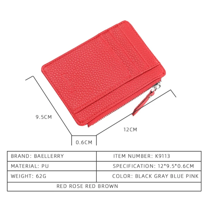 

50LD Women Girls PU Leather Wallet Coin Purse Money Credit Card Holder Pocket Case Organizer