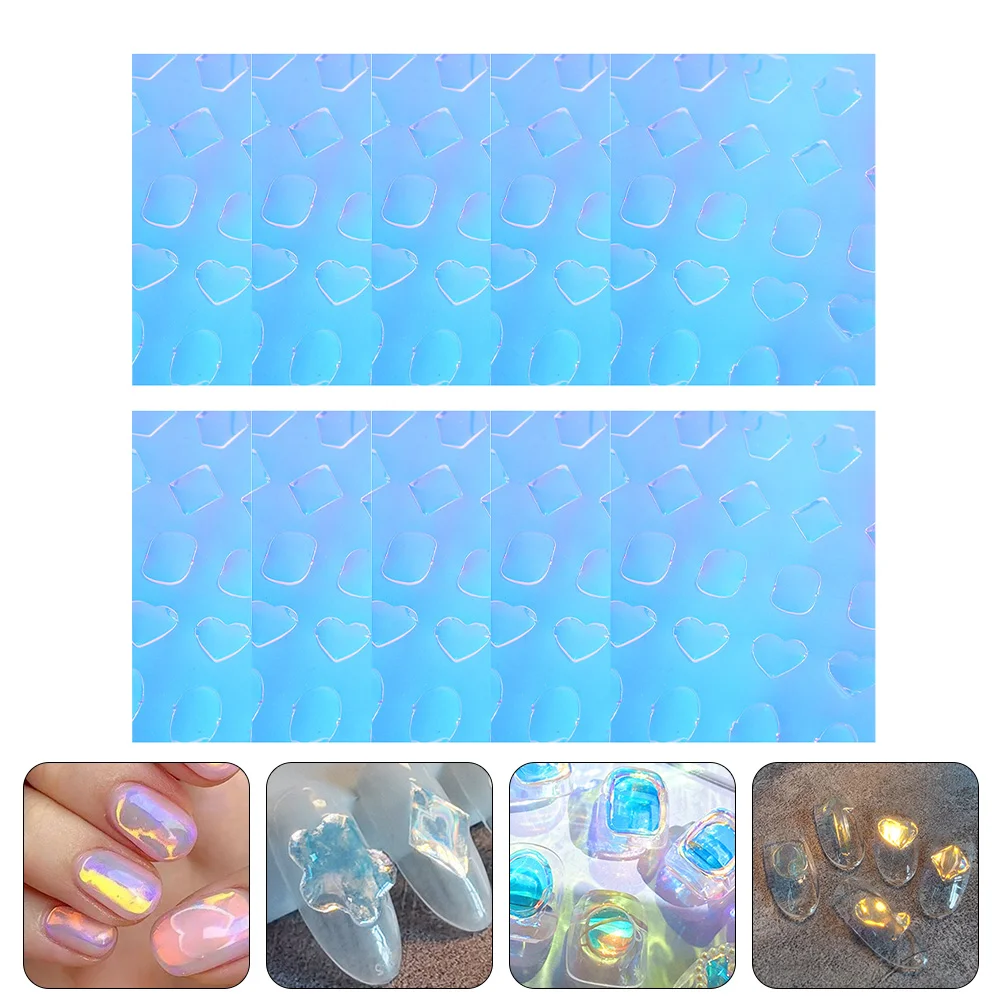 

10Pcs Exquisite Nail Salon Using Decorative Manicure Design Sticker Decor