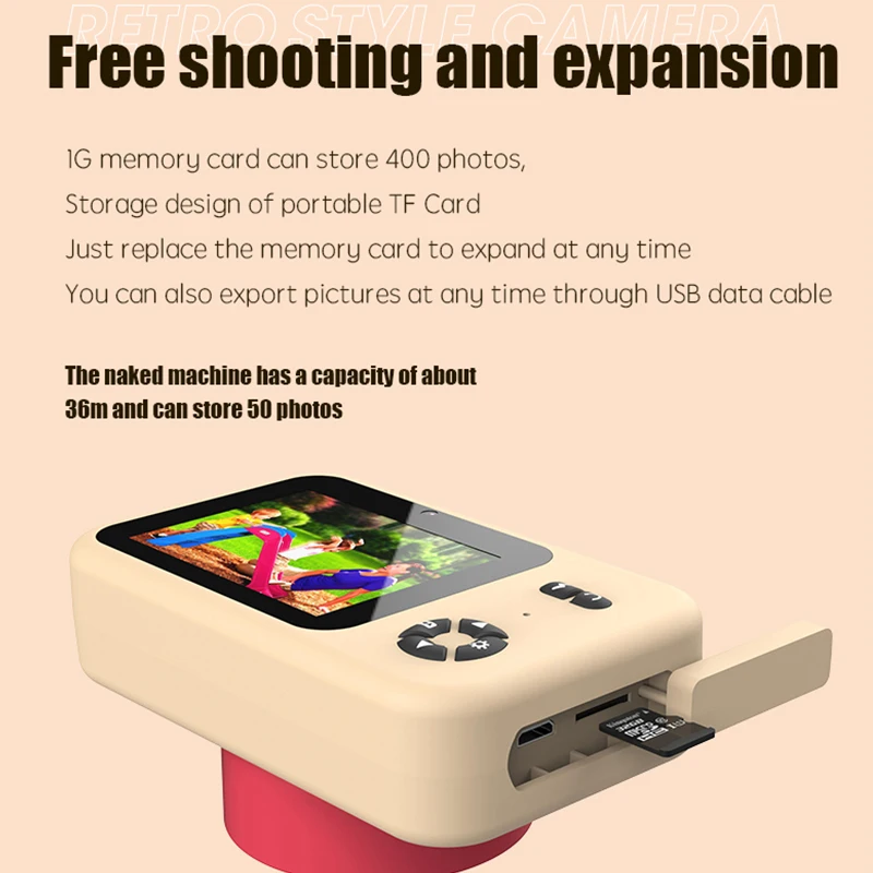 NEW mini children's camera 4K high-definition  front and rear dual camera 50 million pixel children's digital camera baby toys