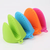 2pc silicone oven gloves 5 colors heat insulated finger gloves cooking microwave non slip gripper pot holder kitchen baking tool