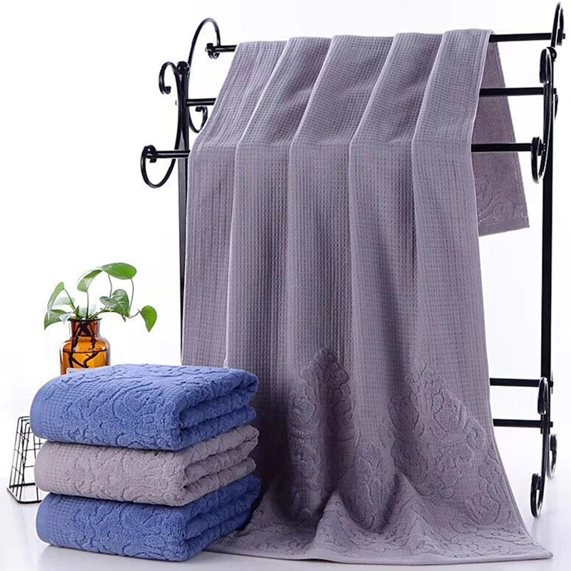 

1pc Beach Towels Cotton Bath Towels 140*70cm Plain Towels for Adults Pool Towel
