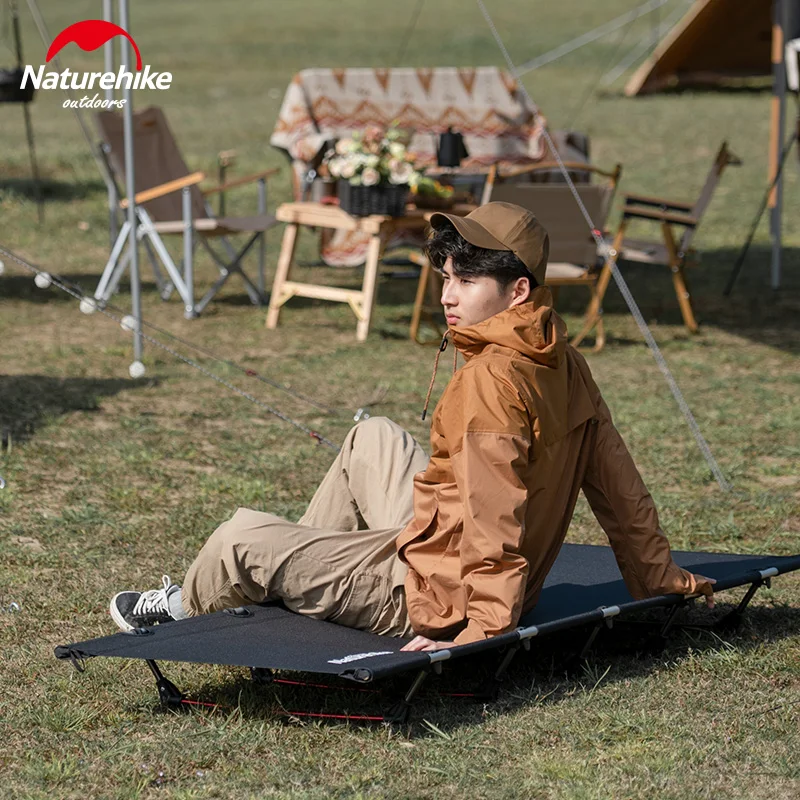 Складная кровать Naturehike для кемпинга 150 кг уличная портативная дышащая нейлоновая