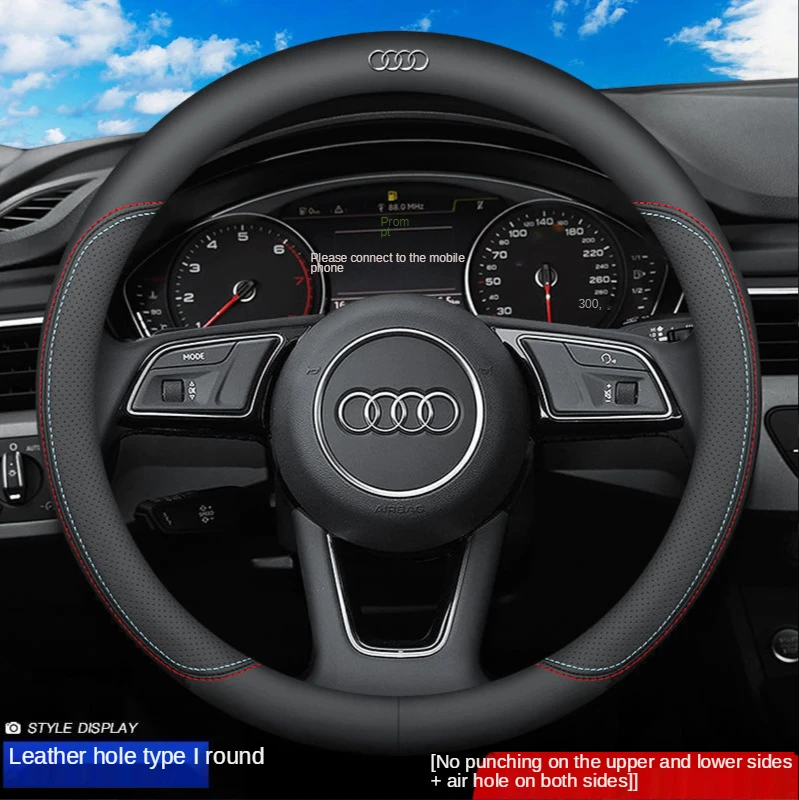 

Suitable for 2019 2020 2021 Audi A4 Allroad A4 Quattro Steering Wheel Cover Leather Cute Car Accessories