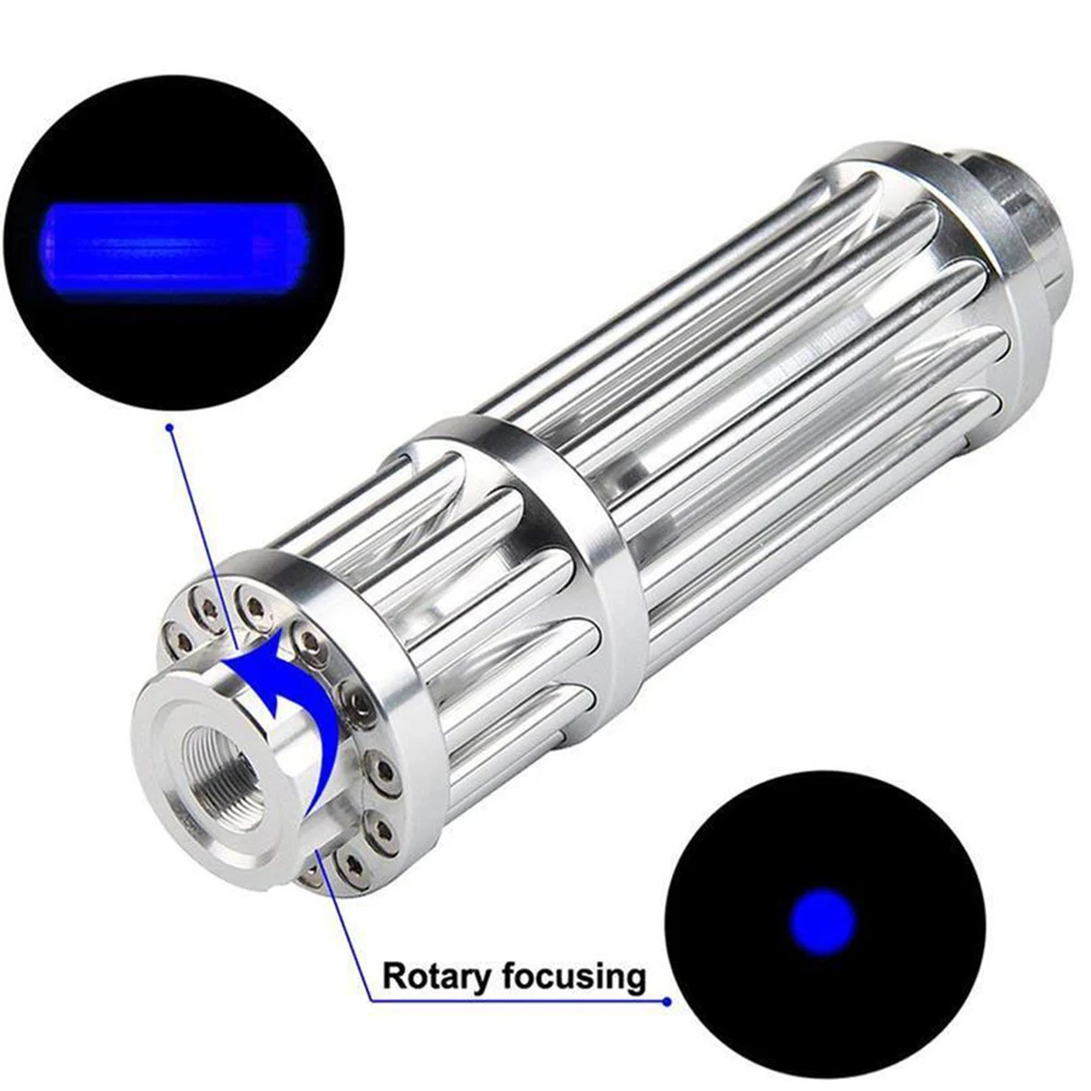 

High Power 450nm 10000m Blue Laser Flashlight Burning Match Candle Powerful Blue Laser Can Focus Blue Red Green Laser Flashlight