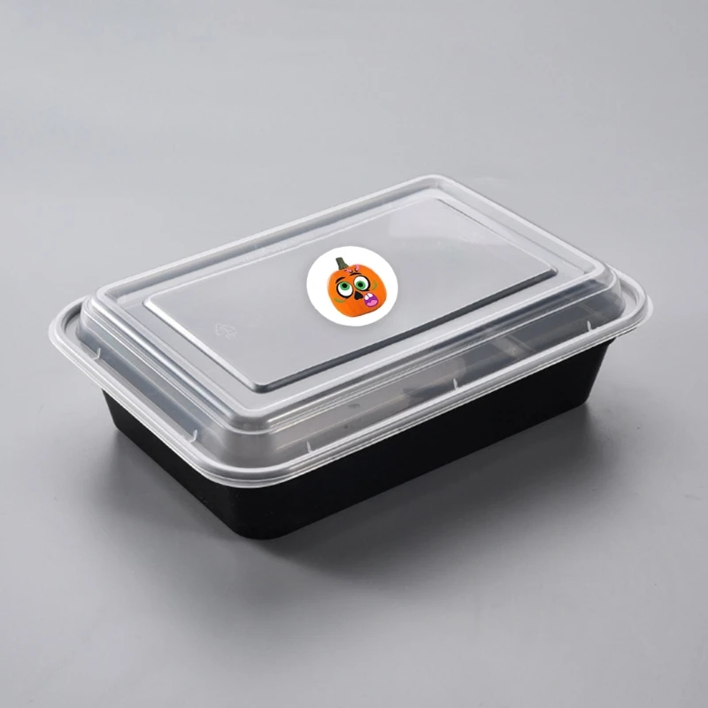 

500 Pcs Cartoon Pumpkin Expression Print Label Sealing Stickers Craft Per Roll Stationery Adhesive Sealing Baking Paper