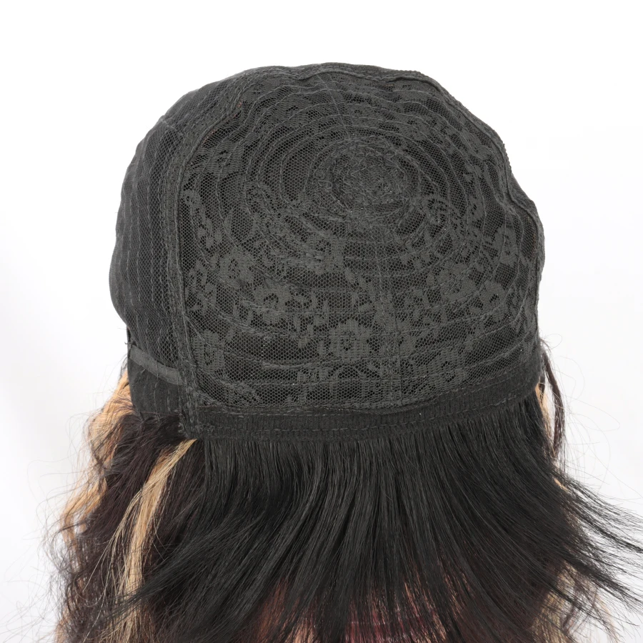 Парики из человеческих волос омбре с челкой Искусственные парики для женщин