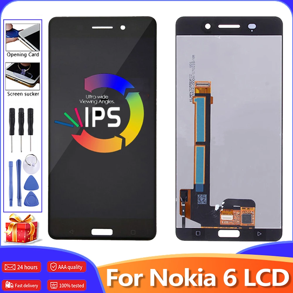 5 &quotОригинальный ЖК дисплей для Nokia 6 TA 1021 1033 1025 с сенсорным экраном и дигитайзером