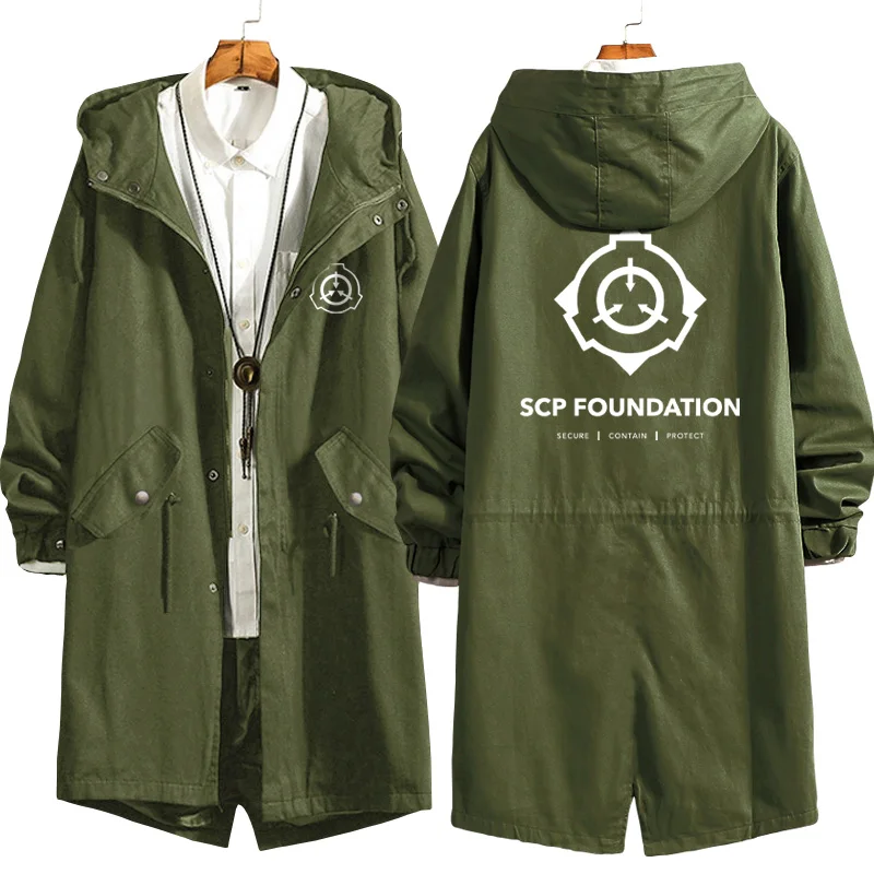 Костюм для косплея SCP Secure Contain Protect женщин и мужчин худи с длинным рукавом пальто