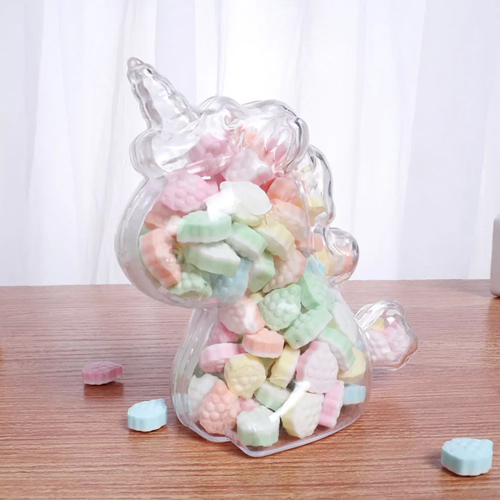 6 шт. коробки для хранения конфет с единорогом пластиковые очаровательные подарочные коробки контейнер(прозрачный