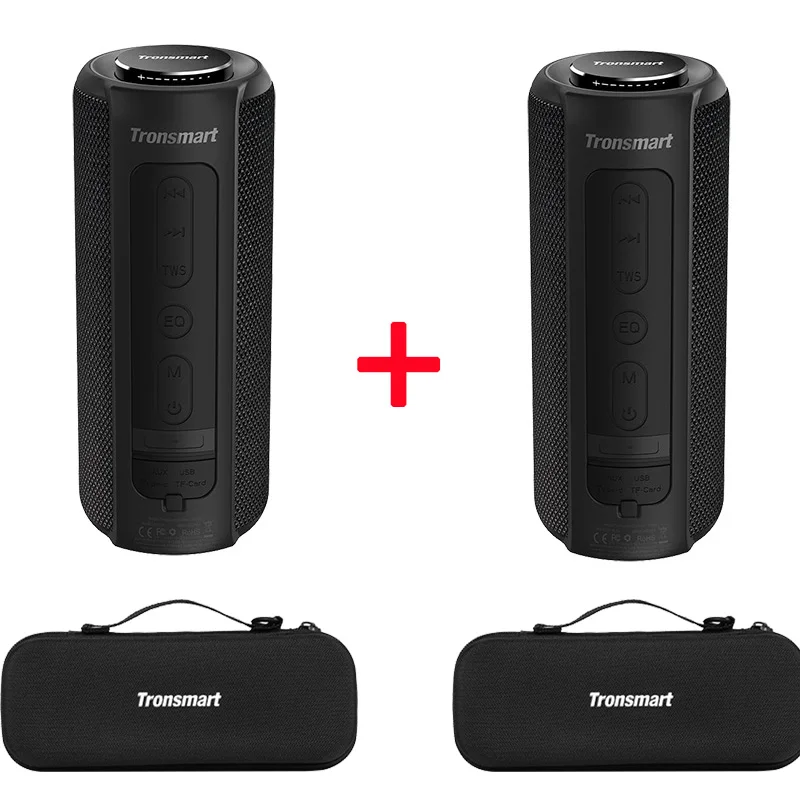 Tronsmart Element T6 Plus портативная Bluetooth Колонка 40 Вт TWS SD TF IPX6 Водонепроницаемый Саундбар с глубоким басом для телефонов Siri - Цвет: 2 black add case