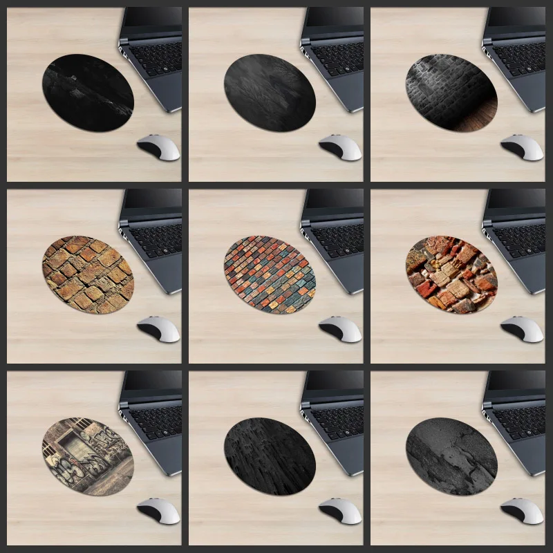 Круглый компьютерный коврик для мыши XGZ в стиле ретро с рисунком городской пейзаж