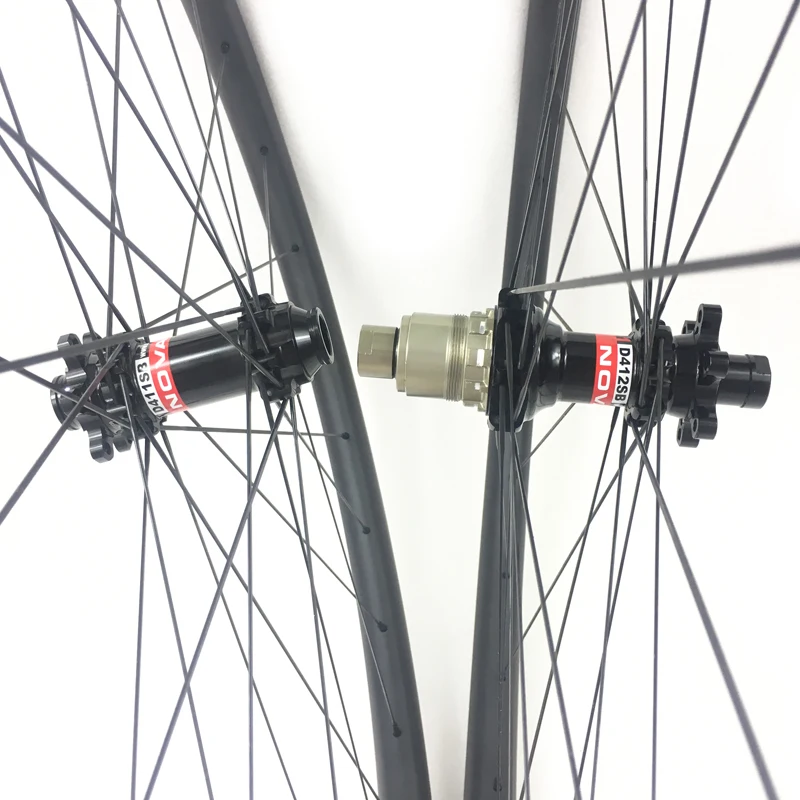 LIENGU 1181g 29er MTB XC бескамерная покрышка ассиметричные Углеродные колеса Novatec 6 болтов