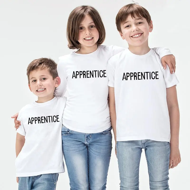 Одежда для папы мамы сестры одежда маленьких девочек футболка с буквенным