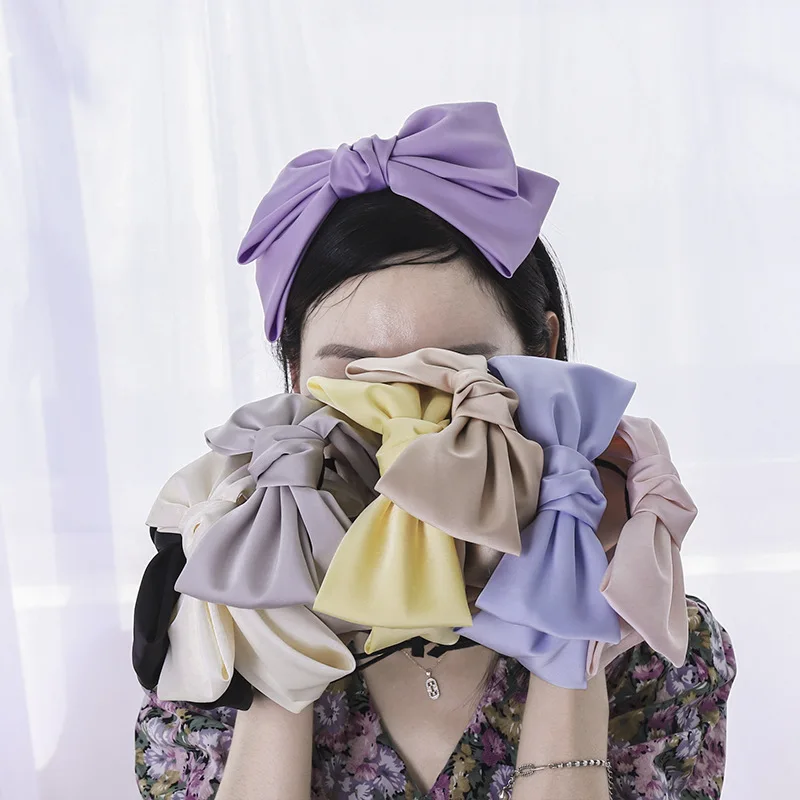 Нежная Весенняя цветная ~ темпераментная атласная заколка для волос с большим