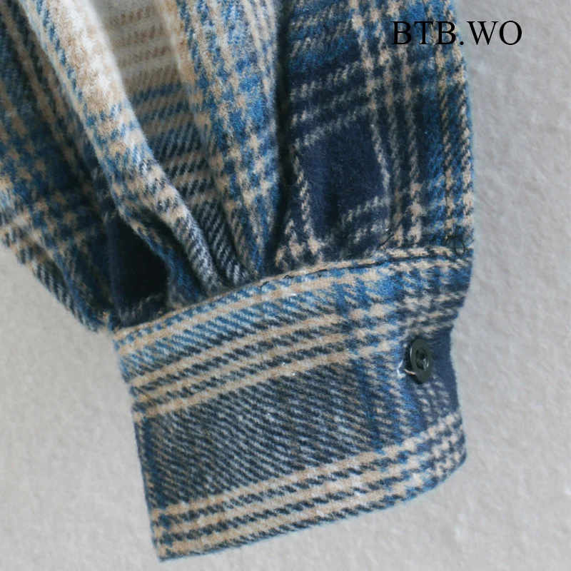 

BTB.WO Za Knitted Sweater Women Fashion Corrugated Edge Splicing Vintage Long Sleeve Female Pullovers Chic Tops