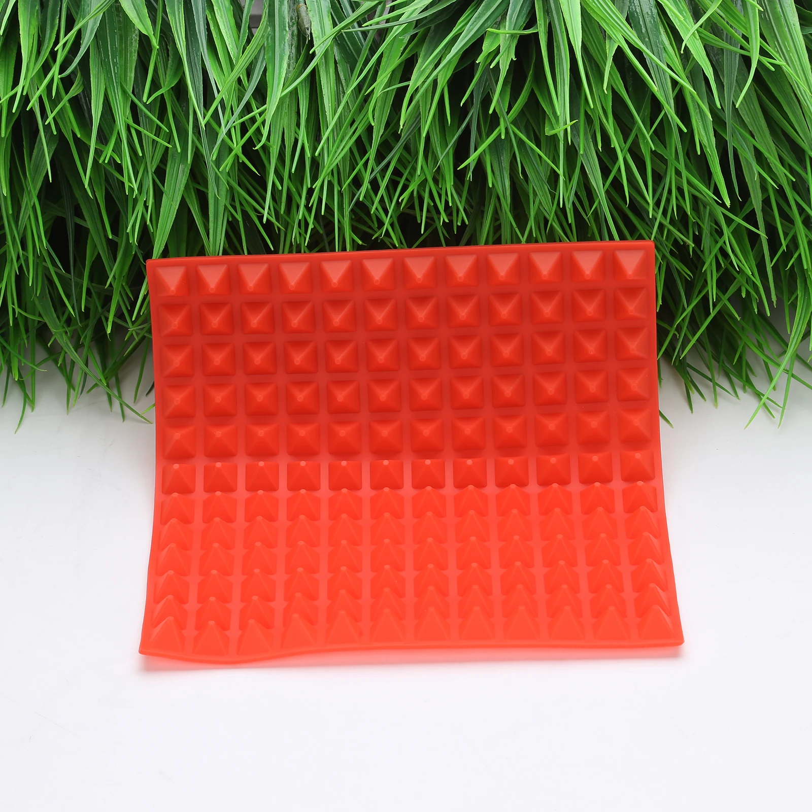 3 цвета барбекю в форме пирамиды антипригарный сжимающий жир силиконовый коврик