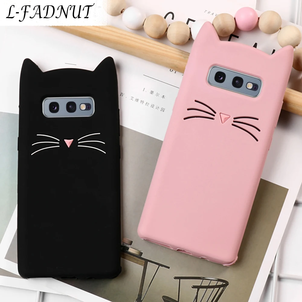 L-FADNUT силиконовый мягкий ТПУ чехол для samsung S9 S8 S10 Plus S10E Galaxy S7 S6 Edge милый мультяшный резиновый противоударный бампер