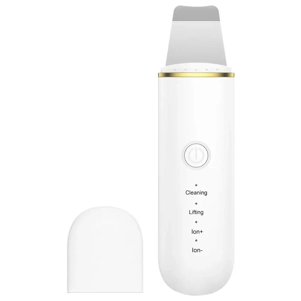 

Ultrasonic Skin Scrubber Facial Spatula Blackhead Remover Pore Cleaner Deep Cleansing Beauty Lifting Tool Silicone Brush