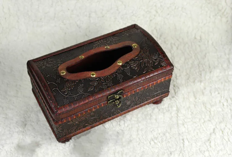 1 шт. 21*12*11 см элегантный изготовленный Прямоугольный Деревянный Антикварный