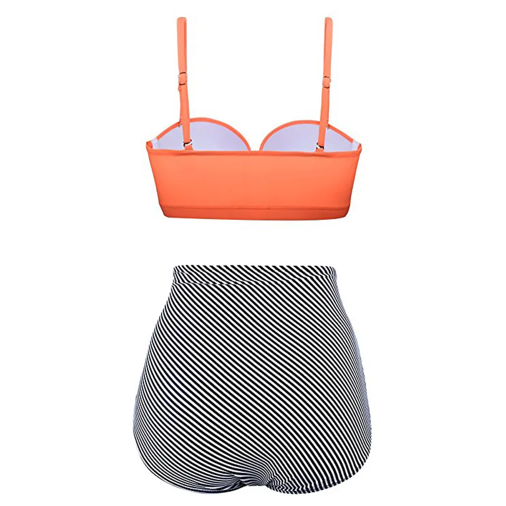 Купальник женский с завышенной талией пикантный микро-бикини в стиле ретро