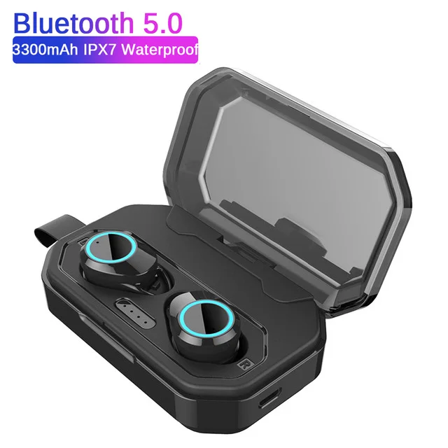 G01 KAYINUO 9D стерео HIFI bluetooth наушники 5,0 8000 мАч Внешний аккумулятор IPX7 Водонепроницаемая TWS беспроводная гарнитура с микрофоном сенсорной клавишей - Цвет: G01