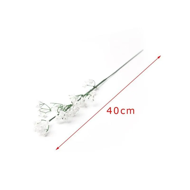 

40cm Artificial Silk Gypsophila Flower White Babies Home Breath Diy Arrangement Floral Bouquets Flowers Simulation Wedding J2G8
