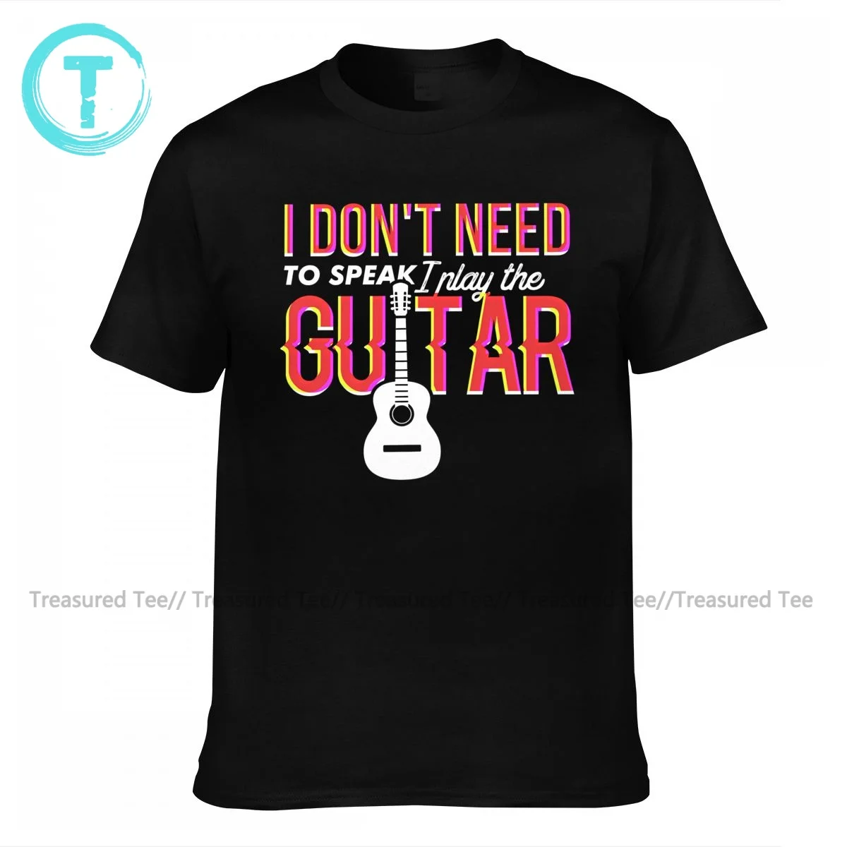 

Bass Guitar T-Shirt Beach Casual 100 Percent Cotton T Shirt Graphic Short-Sleeve Tshirt Man 4XL