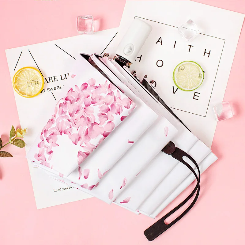 Вишневый цвет лебедь автоматический зонтик дождь женский высокое качество