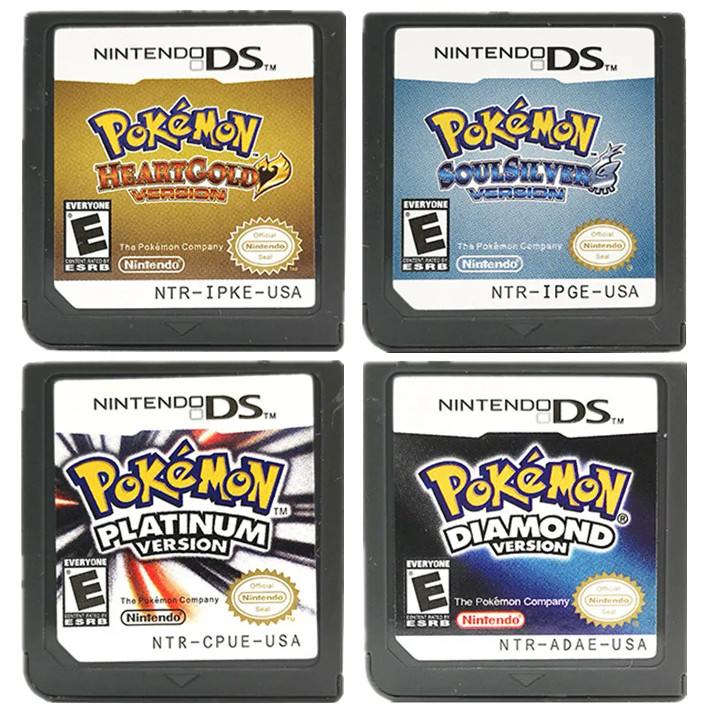 Cartucho de juego Pokemon serie Diamond HeartGold Pearl Platinum SoulSilver Nintendo DS, tarjeta de consola en ingl&eacute;s para DS 3DS 2DS NDS-0