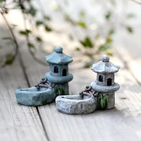 mini pool tower miniature landscape diy ornament garden decoration resin craft decorative figurines