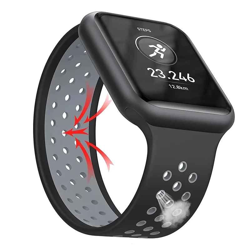 

Ремешок силиконовый для Apple Watch 6 Band, эластичный браслет для iWatch Series 4/5/6/SE, 40 мм 44 мм, Apple watch band 42 мм 38 мм