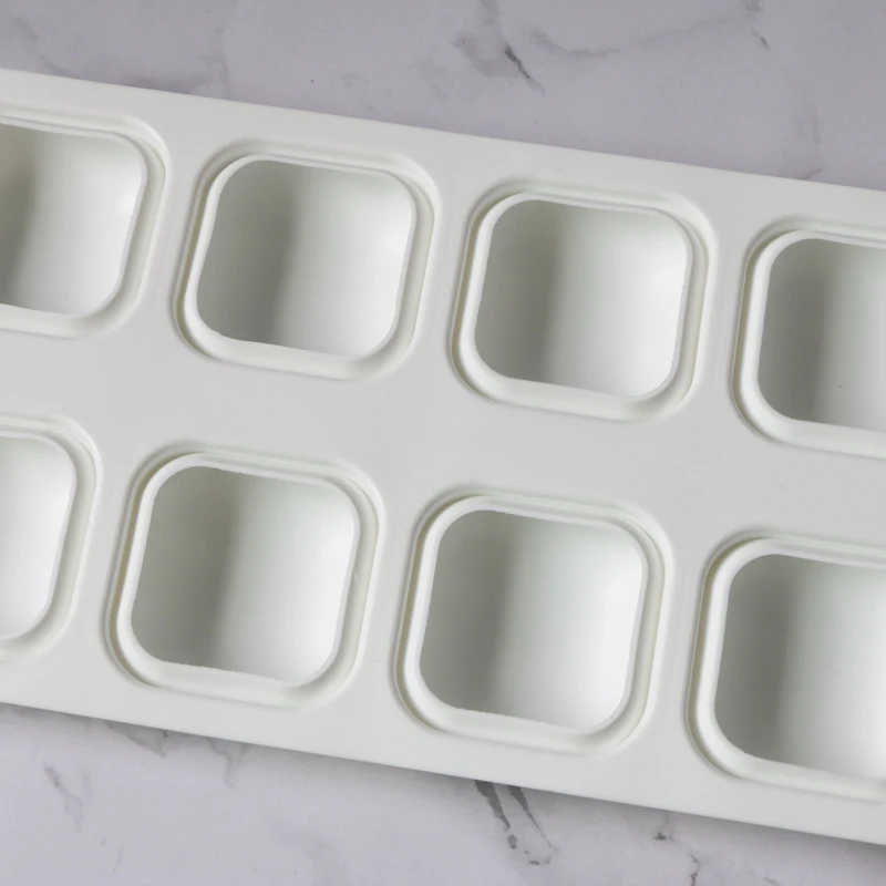 8 Square Shape Silicone Mold Chocolate Cake Ice Cube Maker Dessert Mousse Baking Form Decoration Tool | Дом и сад