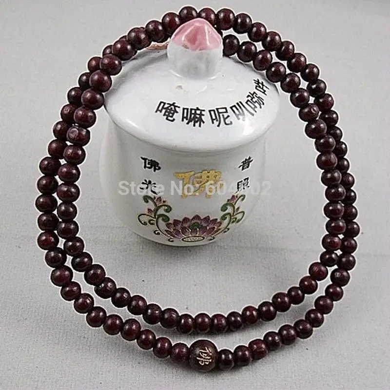 Тибетский буддизм 108 красное дерево резная Буна симала ожерелье | Украшения и
