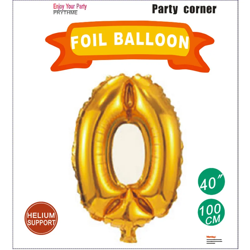 Шары из фольги с алфавитом и цифрами в отдельной упаковке для розничной торговли