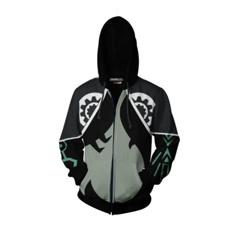 

Legend of Zelda Hoodie Sweatshirt Men Hoodies Male Sweatshirt Tops Full Zipper Hoodies Jacket Mens Long Sleeves Coat Anime