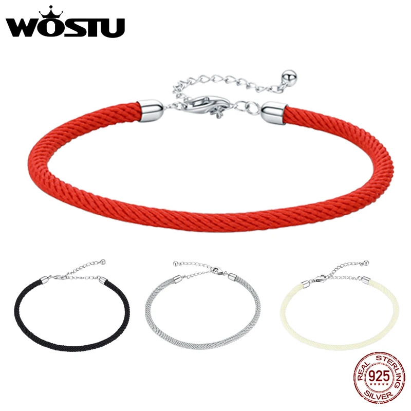 Женский и мужской браслет из серебра 100% пробы черный/серый/белый цвета |