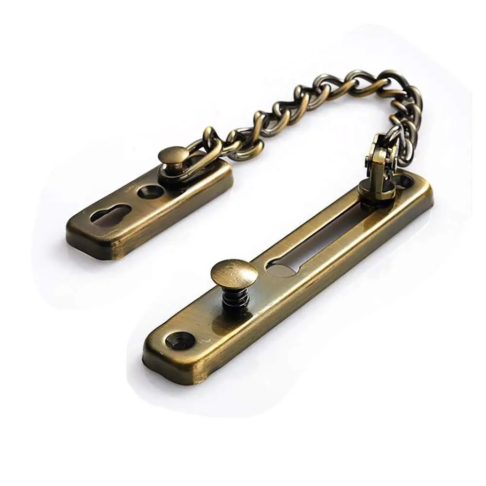 DIY бытовые инструменты Золотая и серебряная цепь дверная защита с пружинным