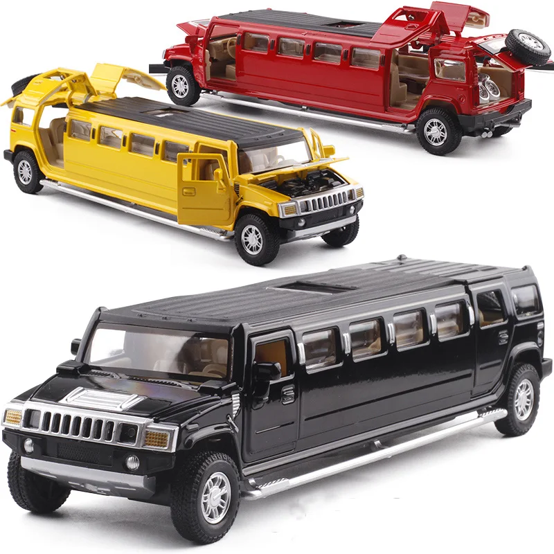 Высокая имитация 1:32 сплава hummer limousine Металл литье под давлением модель
