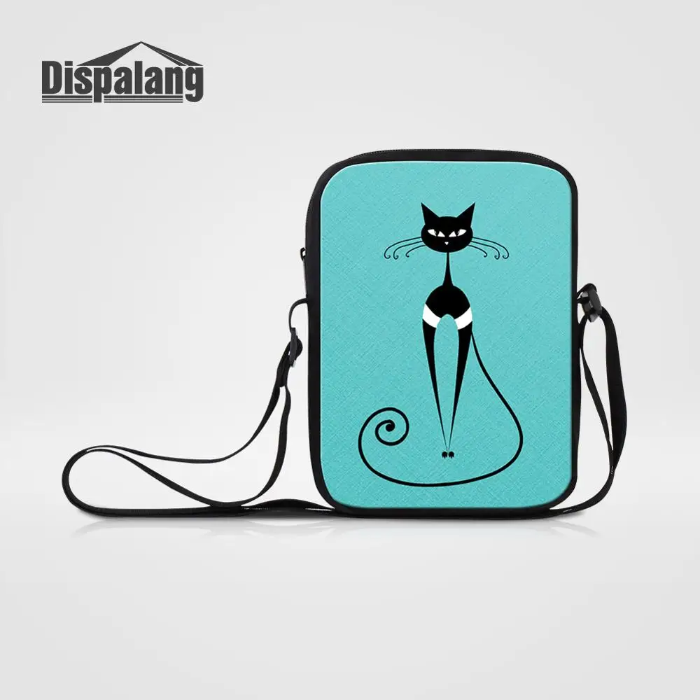 

Dispalang Women Bag Creative Artwork Cat Printing Crossbody Shoulder Bag For Girls Mini Messenger Bags Female Custom Travel Flap