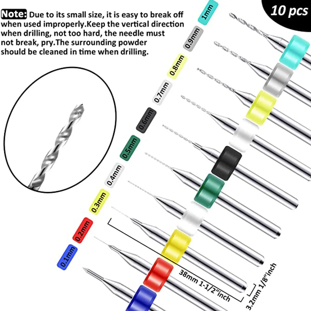 

Tools Hand Drill Micro Drill Bit Set 57 Piece Bit 0.1-3mm DIY Model Craft