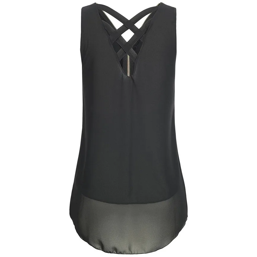 Женский топ без рукавов рубашки для женщин женский свободный на бретелях с