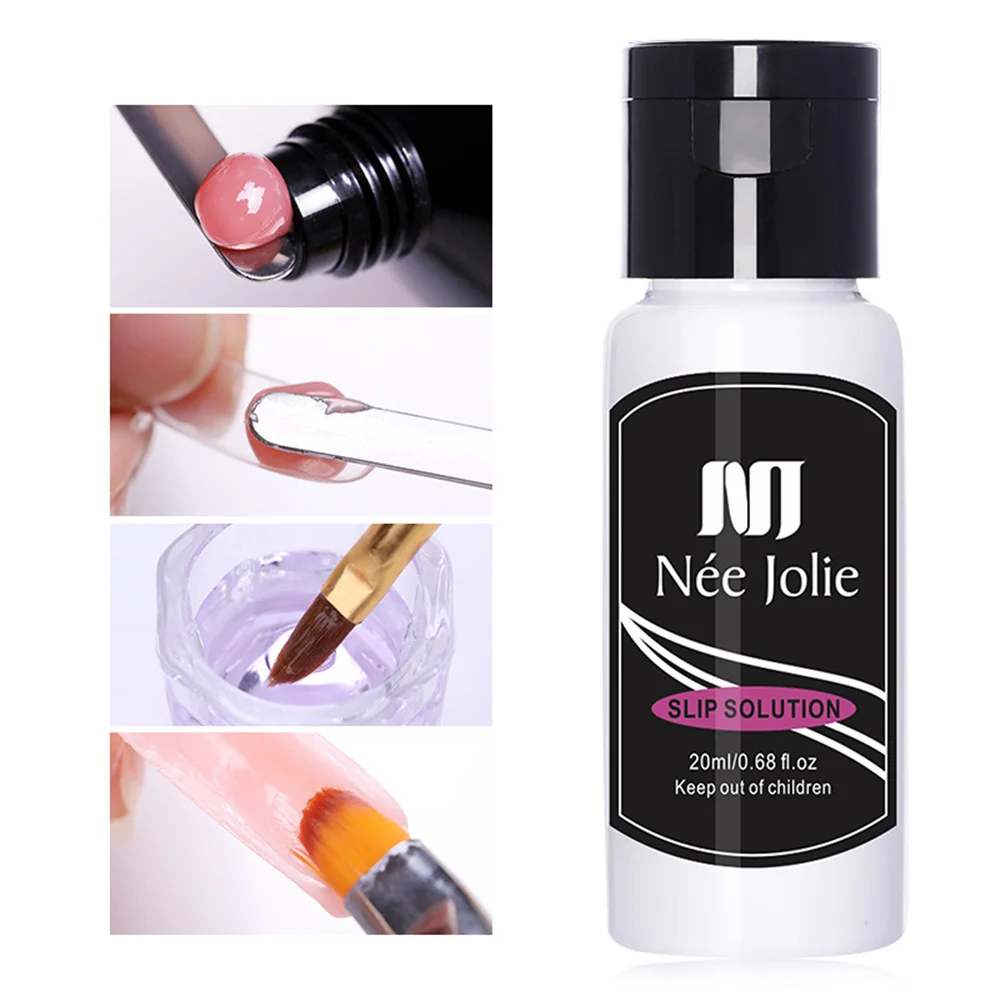 

1Bottle 20ml Poly Polish Gel Liquid Slip Solution Nail Quick Builder Gel Nails Permanent Clear Acrylic Nail Art Extension Gel