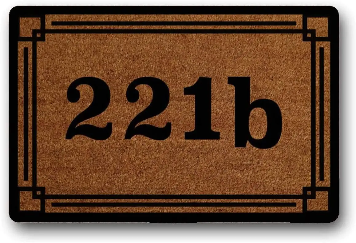 

221B Flat Number Custom Welcome Mat Doormat Wedding Gift Outdoor